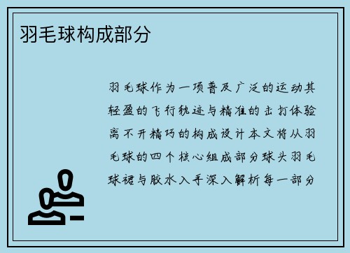 羽毛球构成部分